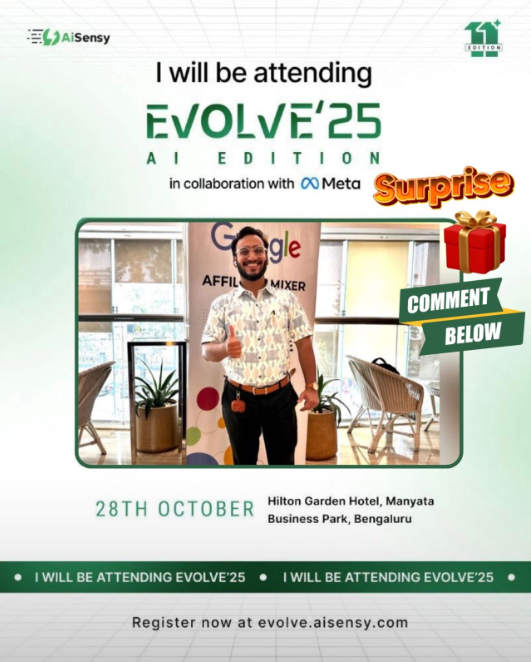 Get 50% Off Your Ticket to EVOLVE’25 by AiSensy – Your Gateway to $Million → $Billion Growth | Aisensey Evolve Discount Coupon Code